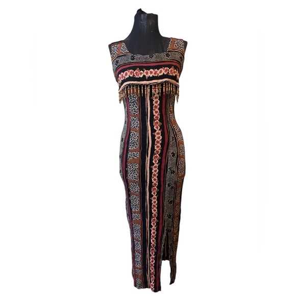 Vintage Timing Sleeveless Long Maxi Dress Medium - Picture 2 of 16